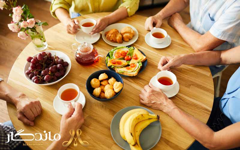 میز غذاخوری گرد چوبی