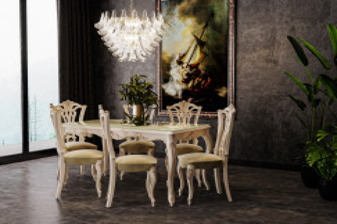 Rectangular dining table
